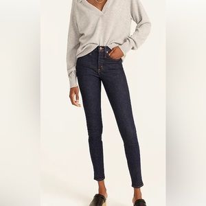 J. Crew 9" mid-rise toothpick jean in Classic Rinse wash